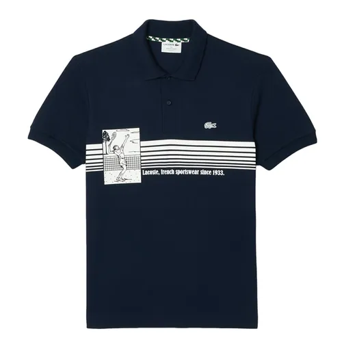 Áo Polo Nam Lacoste Men's Original L.12.12 Printed Pattern PH7430-10 166 Màu Xanh Navy Size 3 - Thời trang - Vua Hàng Hiệu