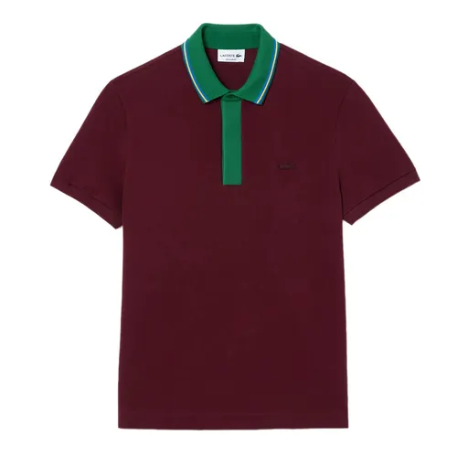 Áo Polo Nam Lacoste Smart Paris Contrast Collar Piqué PH6238 YUP Màu Đỏ Thẫm Size 3 - Thời trang - Vua Hàng Hiệu