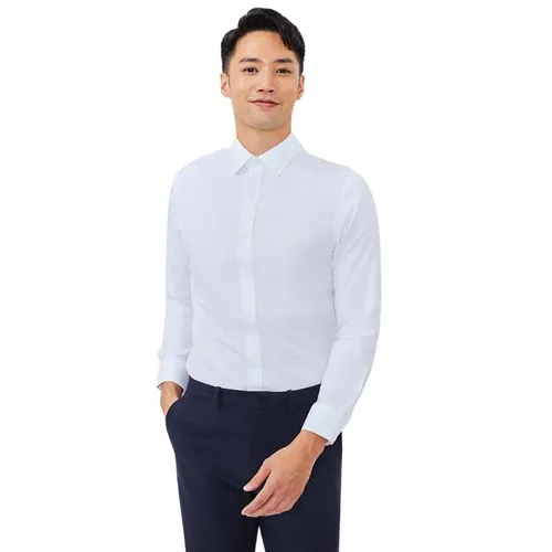 DETERMINANT Nam - Áo Sơ Mi Dài Tay Nam DETERMINANT 301 Dress Shirt Long White (Slim Fit) Màu Trắng Size 37/79 - Vua Hàng Hiệu