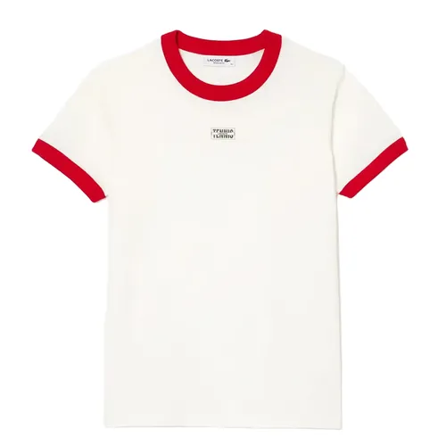 Áo Thun Nữ Lacoste Women's Slim Fit Cotton Tennis T-Shirt TF1663 51 XG4 Màu Đỏ/Trắng Size 34 - Thời trang - Vua Hàng Hiệu