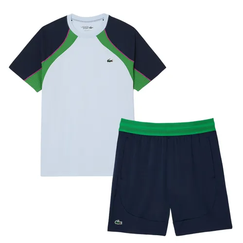 Thời trang Nam Phối màu xanh - Bộ Quần Áo Cộc Tay Nam Lacoste Men's Tennis GH8950 / TH8951 Màu Xanh Size 4 - Vua Hàng Hiệu