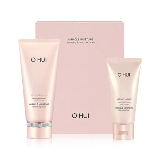 Sữa Rửa Mặt - Bộ Sữa Rửa Mặt Ohui Miracle Moisture Cleansing Foam Set (200ml + 100ml) - Vua Hàng Hiệu