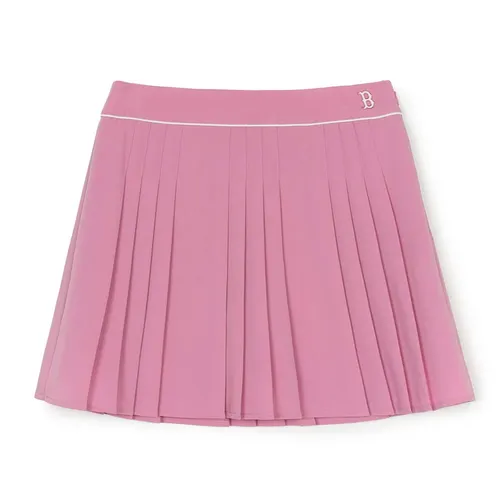 Thời trang MLB Korea Chân váy - Chân Váy Xếp Ly MLB Sportive Pleates Skirt Boston Red Sox 3FSKV0253-43PKP Màu Hồng - Vua Hàng Hiệu