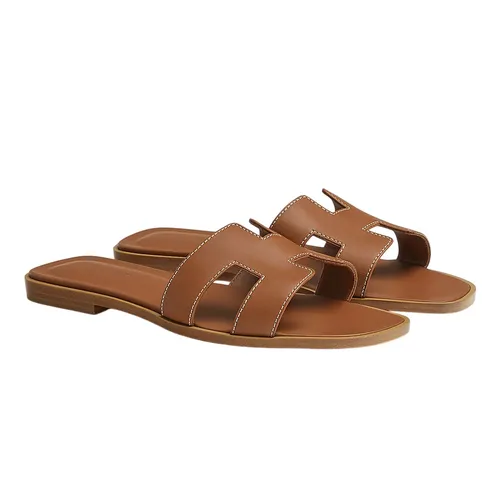 Dép Hermès - Dép Nữ Hermès Oran Sandal Gold H021056Z 03340 Màu Nâu Size 36 - Vua Hàng Hiệu