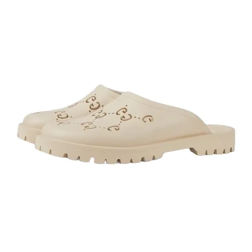 Dép Gucci Cao su - Dép Sục Nam Gucci Slip On Sandal 655517 JFB00 9022 Màu Trắng Kem Size 5 - Vua Hàng Hiệu