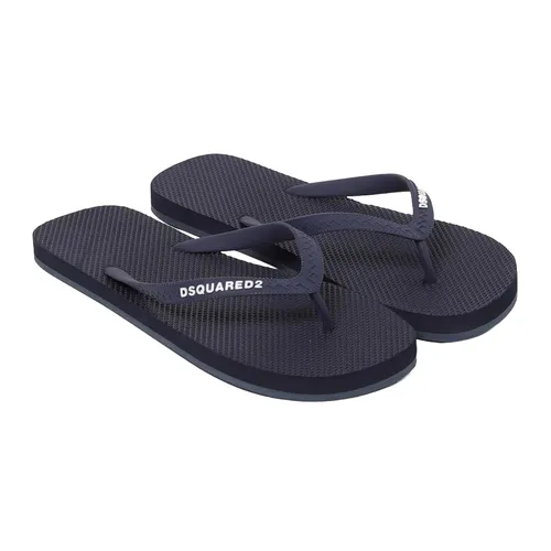 Dép Xỏ Ngón Nam Dsquared2 Flip Flop Màu Đen Xanh Navy Size 40