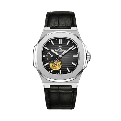 Đồng hồ Đen - Bạc Thụy Sỹ Đen - Đồng Hồ Nam Carnival 8159G-VT-DD-D Màu Đen Bạc - Vua Hàng Hiệu