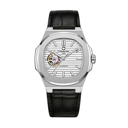 Đồng Hồ Nam Carnival Silver Dial Automatic Watch 8128G1-VT-DD-T Màu Bạc - Đồng hồ - Vua Hàng Hiệu