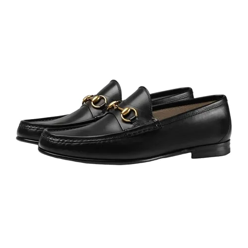 Giày Lười Nam Gucci 1953 Horsebit Leather Loafer Màu Đen Size 43