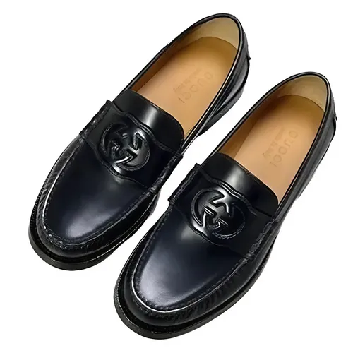 Giày Lười Nam Gucci Millennial Ribot GG Black Màu Đen Size 5.5