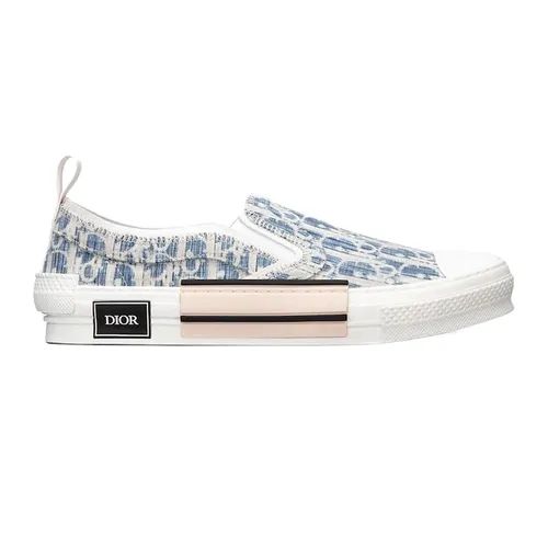 Giày Giày Slip On - Giày Slip On Nam Dior B23 Kasuri Jacquard Màu Xanh Trắng Size 41.5 - Vua Hàng Hiệu