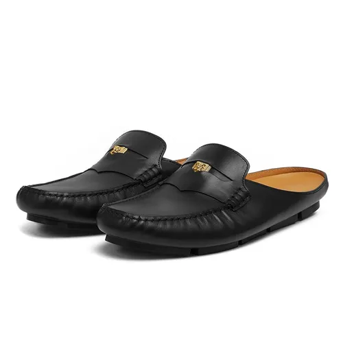 Giày Giày sục - Giày Sục Nam Versace Medusa Biggie Driver Mules Black 1010184-1A00693-1B00V Màu Đen Size 40 - Vua Hàng Hiệu