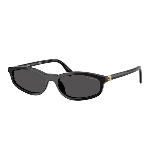 Miu Miu - Kính Mát Miu Miu 0MU A06S 16K08Z Black Dark Grey Màu Đen - Vua Hàng Hiệu