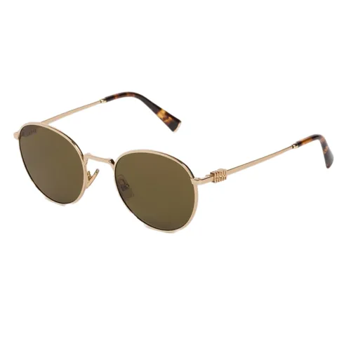 Kính Mát Nữ Miu Miu Logo Sunglasses SMU55Z E5AK FE09Z C050 Màu Vàng - Xanh