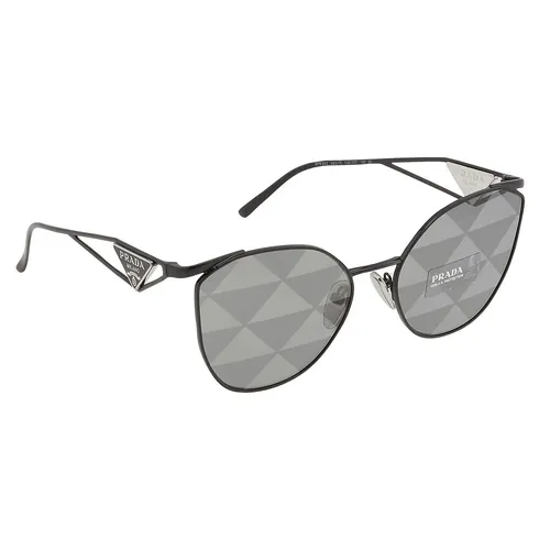 Kính Mát Nữ Prada Grey Pattern Silver Irregular Ladies Sunglasses PRADA PR 50ZS 1AB-03T Màu Xám - Kính mắt - Vua Hàng Hiệu