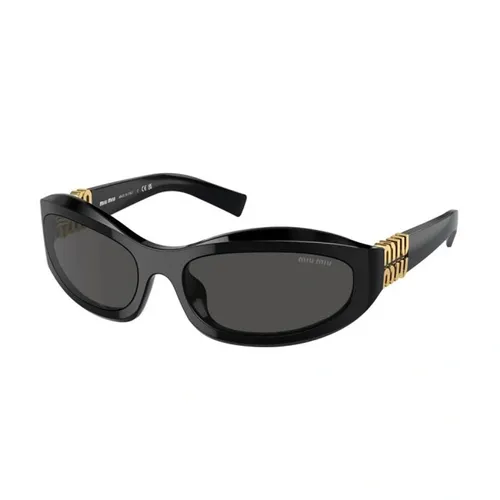 Kính Mát Unisex Miu Miu 0MU 14ZS 16K08Z Màu Đen - Kính mắt - Vua Hàng Hiệu