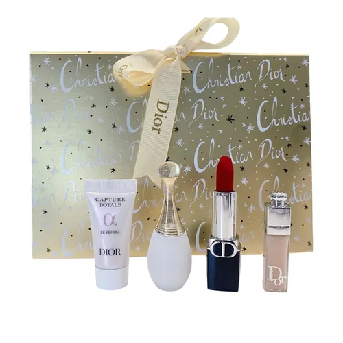 Nước hoa Dior Bộ sản phẩm - Set Nước Hoa Dior Jadore Parfum D'eau EDP + Serum + Son 5 Món - Vua Hàng Hiệu