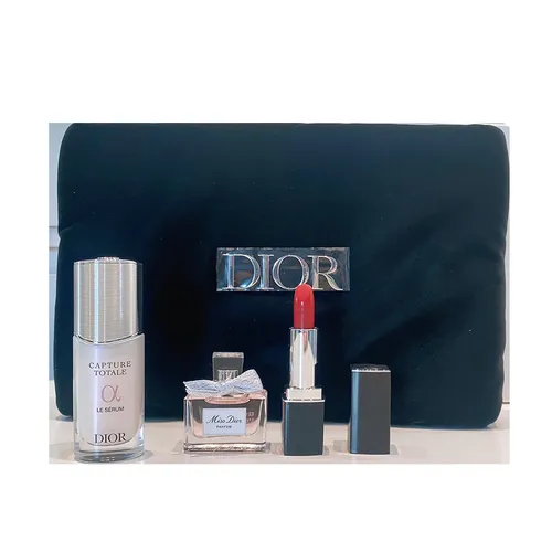 Set Nước Hoa Dior Miss Dior Parfum 5ml + Son Dior 720 + Serum Dior Capture Totale 10ml + Túi