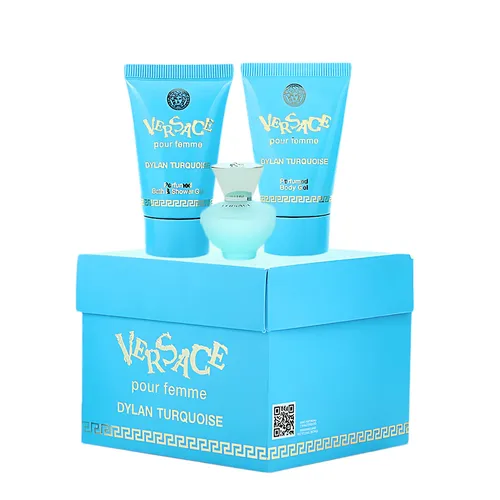 Nước hoa - Set Nước Hoa Nữ Versace Pour Femme Dylan Turquoise 3 Món (EDT 5ml + Gel Body 25ml + Shower Gel 25ml) - Vua Hàng Hiệu