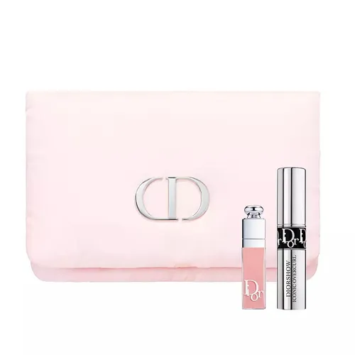 Trang điểm - Set Trang Điểm Dior Beauty 3 Món (Mascara DiorShow Iconic + Son Addict Lip Maximizer 001 Mini Pink Gloss + Ví ) - Vua Hàng Hiệu