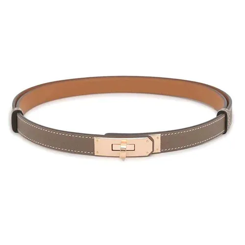 Thắt lưng - Thắt Lưng Nữ Hermès Kelly 18 Belt Etoupe Màu Nâu Xám - Vua Hàng Hiệu
