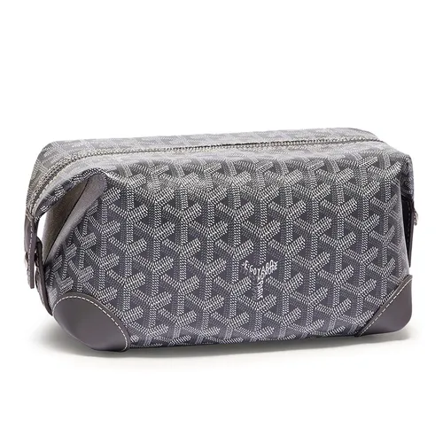 Goyard - Túi Cầm Tay Goyard Bowling 25 Toiletry BOWLIN025TY51CL51P Màu Xám - Vua Hàng Hiệu