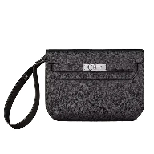 Túi xách Hermès - Túi Cầm Tay Nữ Hermès Kelly Depeches 25 Pouch Màu Đen - Vua Hàng Hiệu