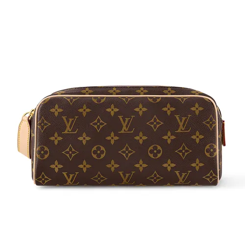 Túi xách Louis Vuitton Túi cầm tay - Túi Cầm Tay Louis Vuitton LV Dopp Kit Toilet Pouch M44494 Màu Nâu - Vua Hàng Hiệu