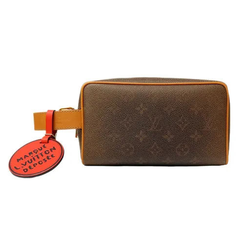 Túi xách Louis Vuitton Túi cầm tay - Túi Cầm Tay Louis Vuitton LV Locker Dopp Kit Monogram Handbag Màu Nâu Phối Vàng - Vua Hàng Hiệu