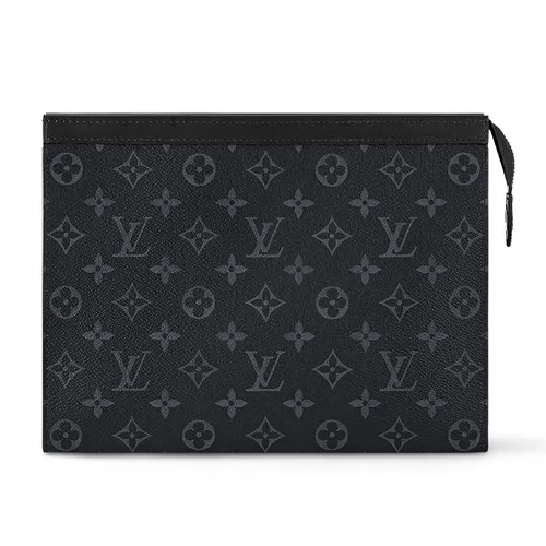 Túi xách Louis Vuitton Túi cầm tay - Túi Cầm Tay Nam Louis Vuitton LV Pochette Voyage MM M61692 Hoạ Tiết Màu Đen Xám - Vua Hàng Hiệu