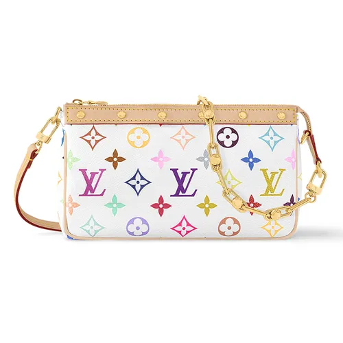 Túi xách Louis Vuitton Túi cầm tay - Túi Cầm Tay Nữ Louis Vuitton Pochette Accessoires LV x TM M13404 Màu Trắng - Vua Hàng Hiệu