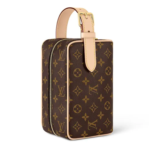 Túi xách Louis Vuitton Túi cầm tay - Túi Cầm Tay Nam Louis Vuitton LV Locker Dopp Kit M83112 Màu Nâu - Vua Hàng Hiệu