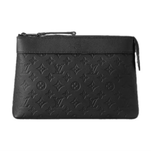 Túi xách Louis Vuitton Túi cầm tay - Túi Cầm Tay Nam Louis Vuitton LV Pochette Voyage Souple M82545 Màu Đen - Vua Hàng Hiệu