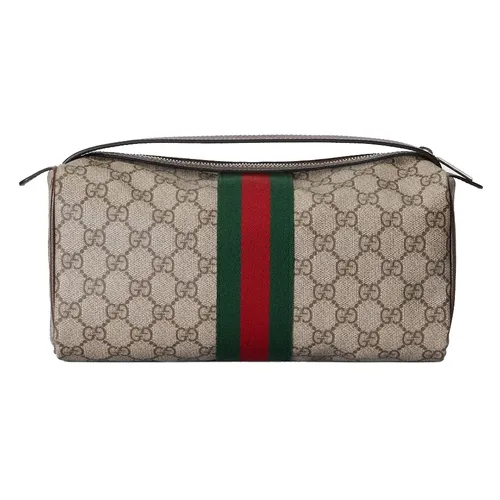Túi Cầm Tay Nữ Gucci Canvas GG Supreme Beige Toiletry Bag 759689 Màu Be - Túi xách - Vua Hàng Hiệu