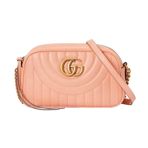 Túi Đeo Chéo Nữ GG Marmont Shoulder Bag Peach Màu Cam Đào