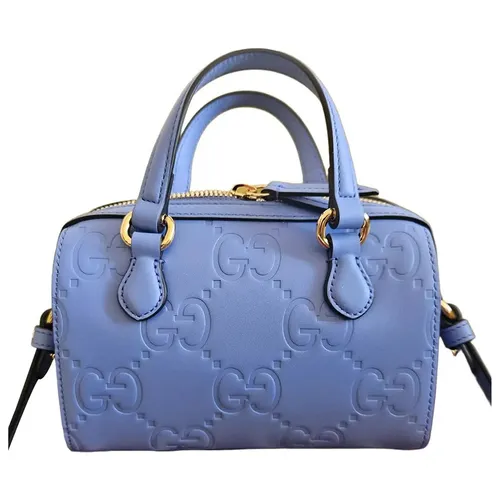 Túi xách Xanh Blue - Túi Đeo Chéo Nữ Gucci Boston Leather Handbag Màu Xanh Blue - Vua Hàng Hiệu