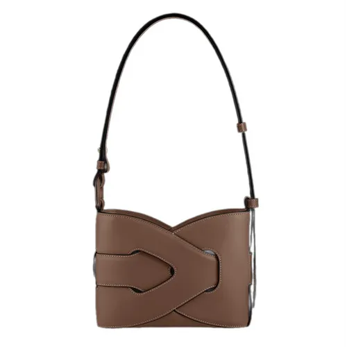 Túi xách - Túi Đeo Chéo Nữ Polène Nodde Edition Smooth Stone Crossbody Bag Màu Nâu - Vua Hàng Hiệu