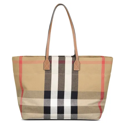 Túi Tote Nữ Burberry London Canvas Tote Bag Taupe Brown Màu Nâu - Túi xách - Vua Hàng Hiệu