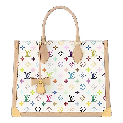 Túi xách Louis Vuitton Túi tote - Túi Tote Nữ Louis Vuitton LV x TM On The Go MM Tote Bag M13079 Màu Trắng - Vua Hàng Hiệu