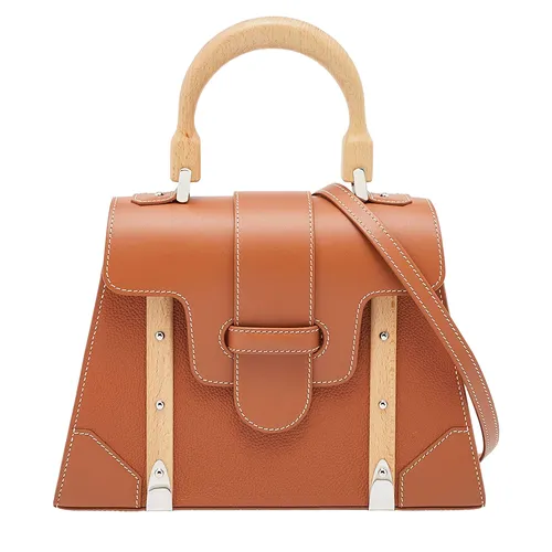 Túi Xách Tay Nữ Goyard Tan Leather PM Saigon Top Handle Bag Màu Cam - Túi xách - Vua Hàng Hiệu