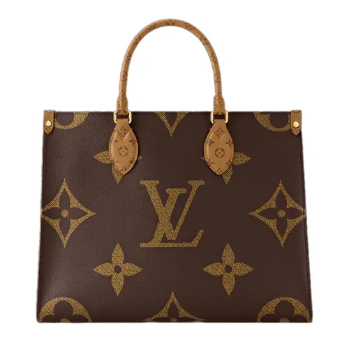 Túi Xách Tay Nữ Louis Vuitton Onthego MM Handle Bag Màu Nâu Be - Túi xách - Vua Hàng Hiệu