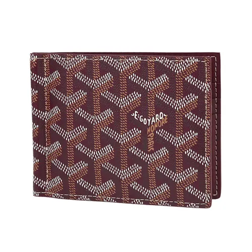 Goyard - Ví Goyard Santomas Wallet Màu Đỏ Mận - Vua Hàng Hiệu