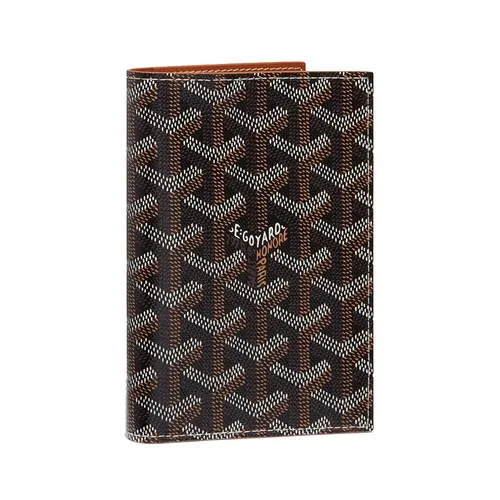 Goyard - Ví Hộ Chiếu Goyard Grenelle Passport Cover Màu Đen Cam - Vua Hàng Hiệu