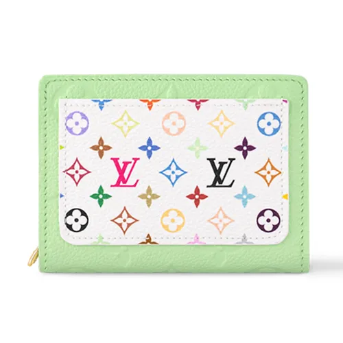 Túi xách - Ví Nữ Louis Vuitton LV × TM Portefeuille Claire M13619 Màu Xanh Trắng - Vua Hàng Hiệu
