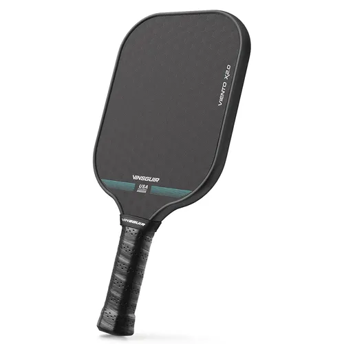 Vinsguir - ‎Vợt Pickleball Vinsguir Viento X2.0 16mm-CAS-High Grit & Spin Màu Đen - Vua Hàng Hiệu