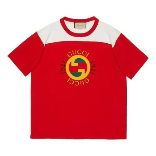 Thời trang Đỏ Áo phông - Áo Phông Gucci Jersey T-Shirt With 756708 XJFWL Màu Đỏ Size XS - Vua Hàng Hiệu