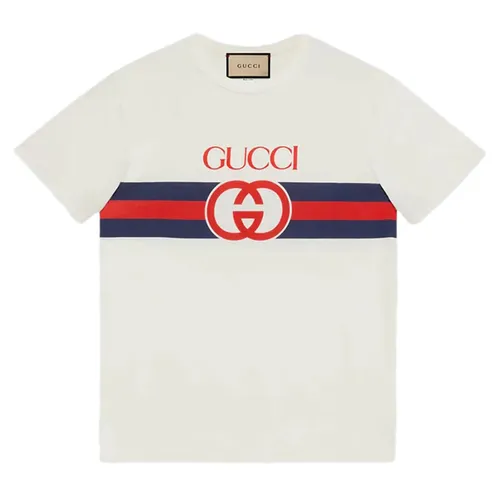 Thời trang Gucci Áo phông - Áo Phông Nam Gucci Tshirt 548334 XJET1 9095 Màu Trắng Size S - Vua Hàng Hiệu