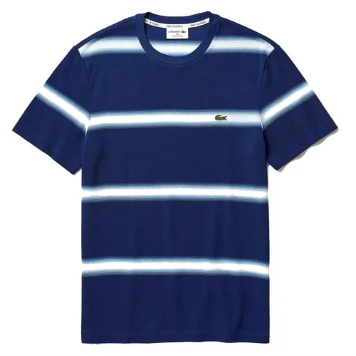 Thời trang - Áo Phông Nam Lacoste Crew Neck Striped Tshirt TH5065 H6B Màu Xanh Navy Size 3 - Vua Hàng Hiệu