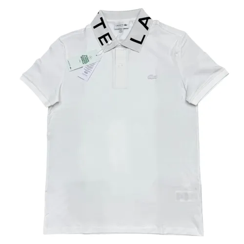 Thời trang Trắng Áo Polo Cotton - Áo Polo Nam Lacoste Men’s Slim Fit Lettered Neck Light Màu Trắng Size 3 - Vua Hàng Hiệu