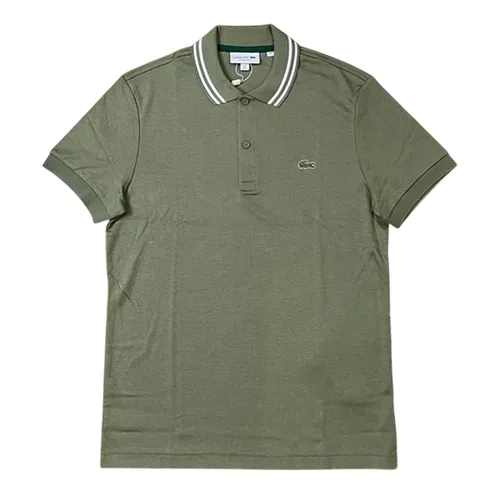 Áo Polo Nam Lacoste Regular Fit Pima Cotton DH5922 BMY Màu Xanh Khaki Size 4
